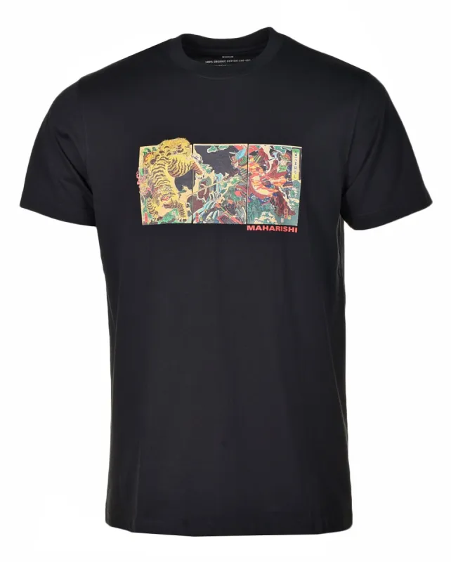 1079 Tiger Vs Samurai T Shirt Black sold by RAGAZZI