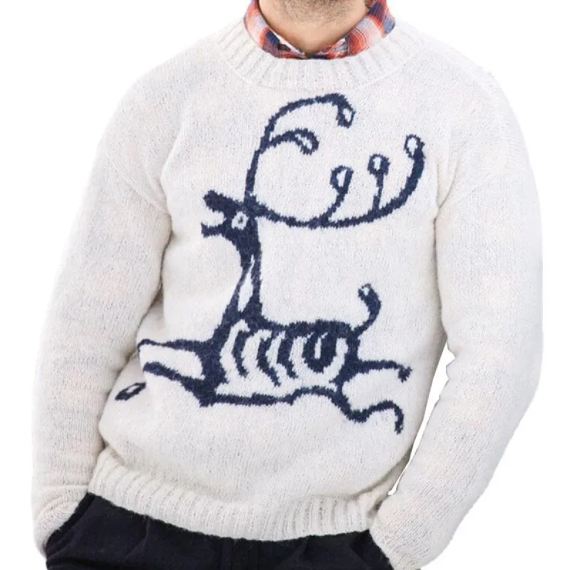Men's Printed Crewneck Pullover Knit Sweater Jacket 61552922X sold by Manly