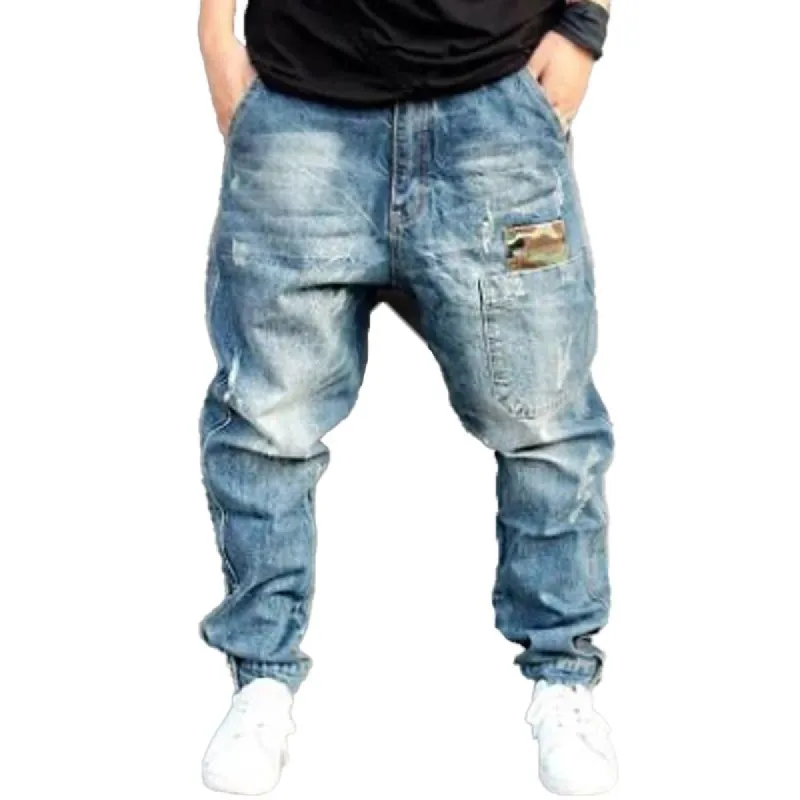 Men's Vintage Loose Multi Pocket Jeans 64484344Y sold by Manly