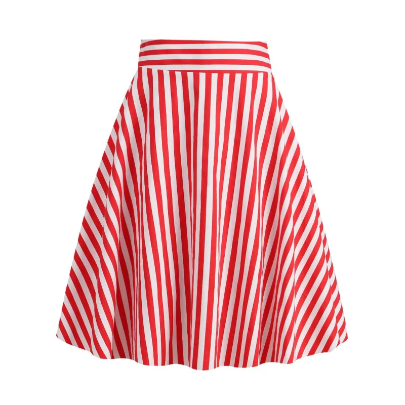 Vintage Printed Elegant Midi Skirt sold by superladystar