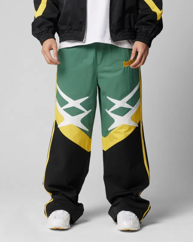 Loiter Hybrid Trackpants Green/Yellow sold by Culture Kings
