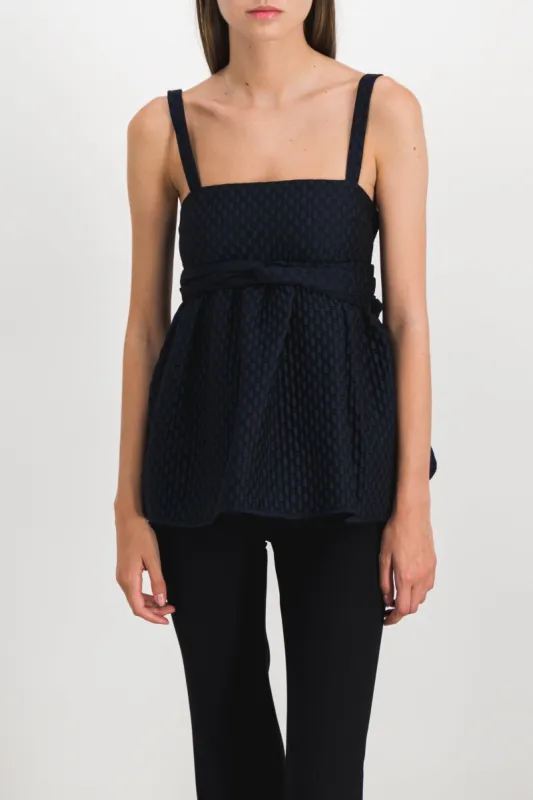 Bandeau top with wrap detail and thin straps sold by Renaisa