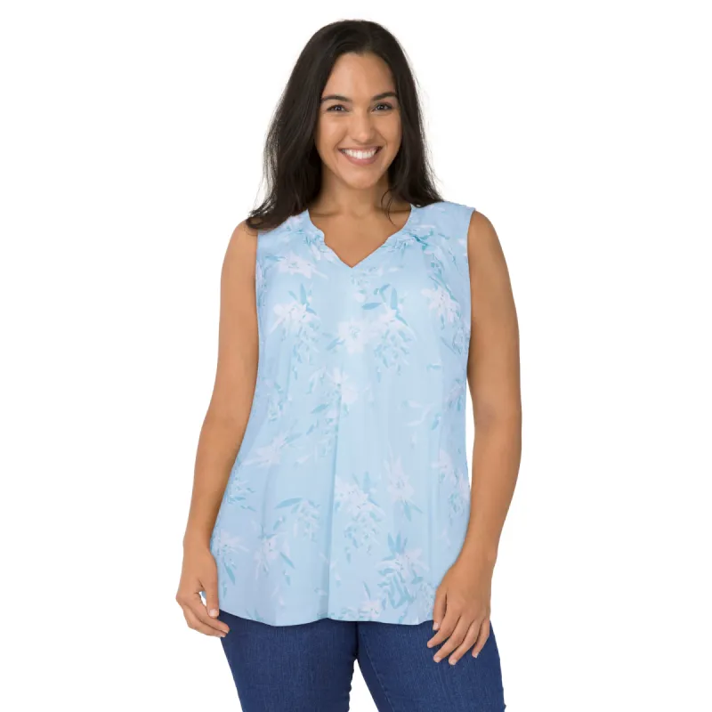 mySTYLE Women's Plus V-Neck Sleeveless Tank Top Blouse sold by Giant Tiger