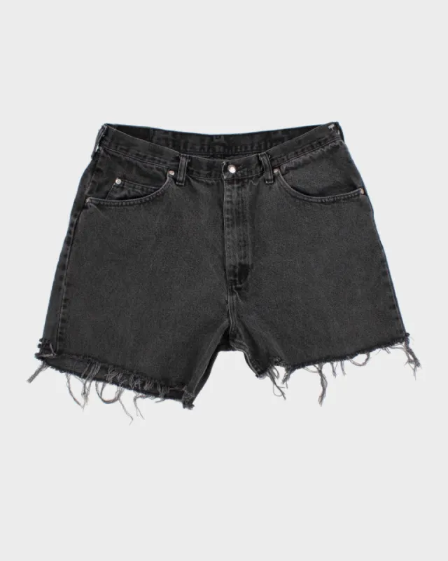 Wrangler Black Denim Shorts - W36 sold by Rokit