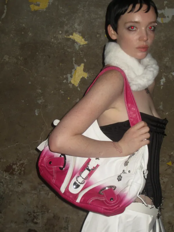 Red & White Multi-pocket Tote Bag sold by PROD Bldg