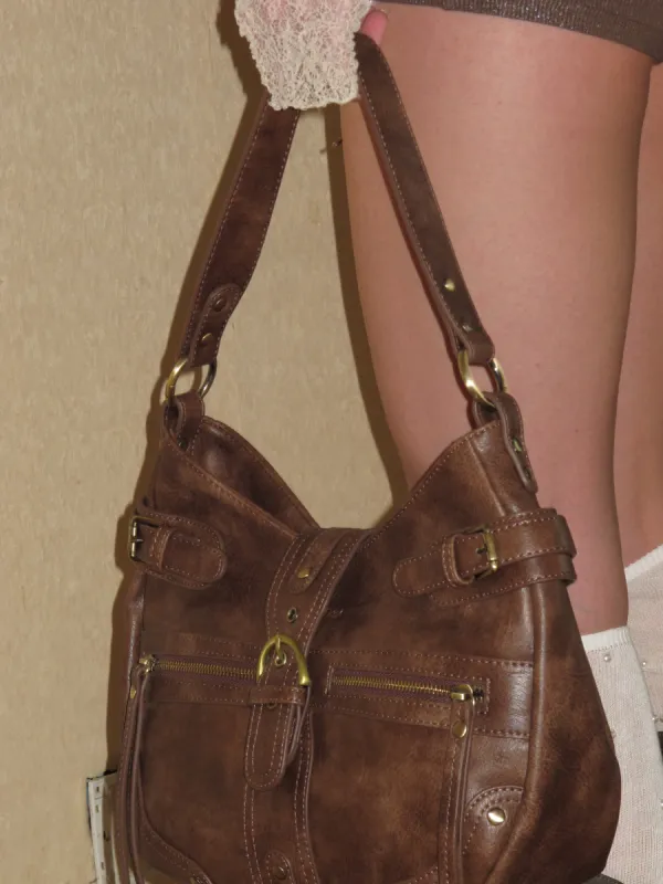 Brown Crossbody Satchel Shoulder Handbag sold by PROD Bldg