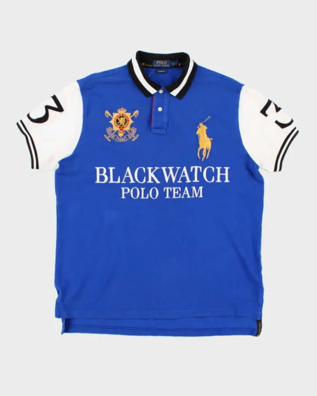 Mens Blue Ralph Lauren Blackwatch Polo Shirt - L sold by Rokit