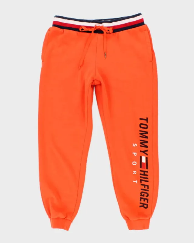 00s Tommy Hilfiger Sports Orange Sweatpants - S sold by Rokit