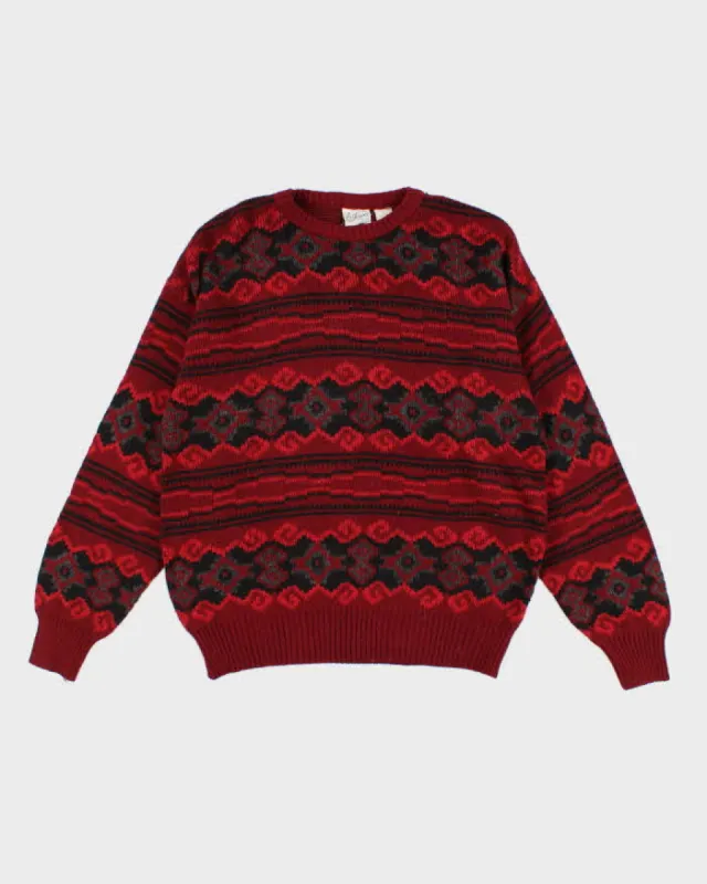 Vintage 90s Maglificio Florence Patterned Jumper - M sold by Rokit