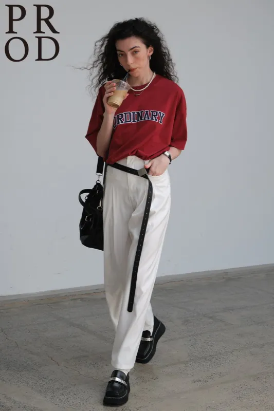 Ordinary  Oversized Short Sleeve T-Shirt / Red sold by PROD Bldg