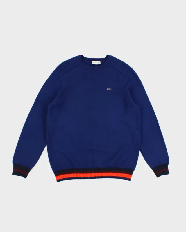 Lacoste Men's Merino Wool Blue Knit Jumper - L sold by Rokit
