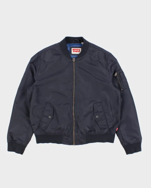 Levi's Navy Bomber Jacket - L sold by Rokit