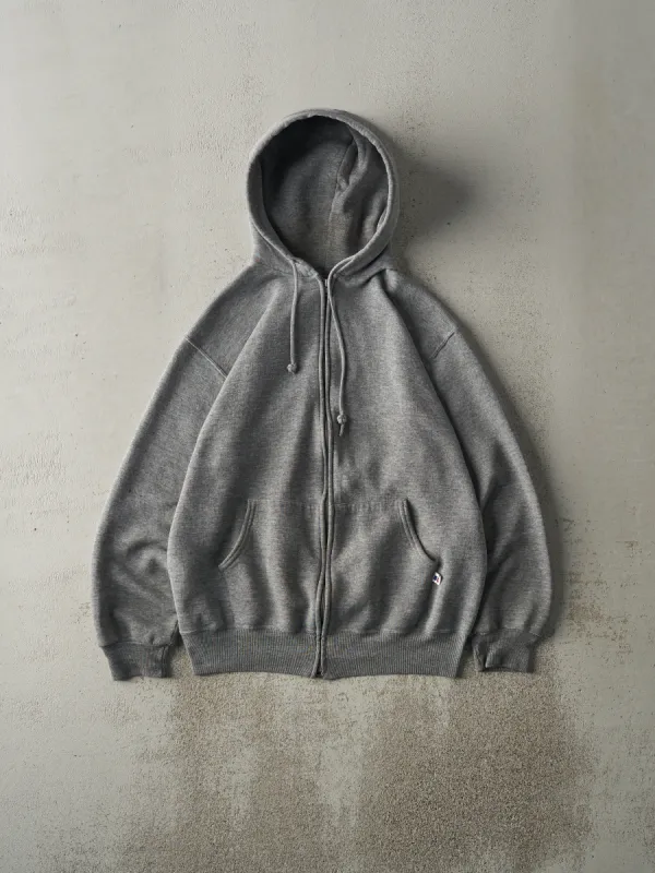 Vintage 90s Grey Russell Athletic Zip Up Hoodie (M) | Parallel