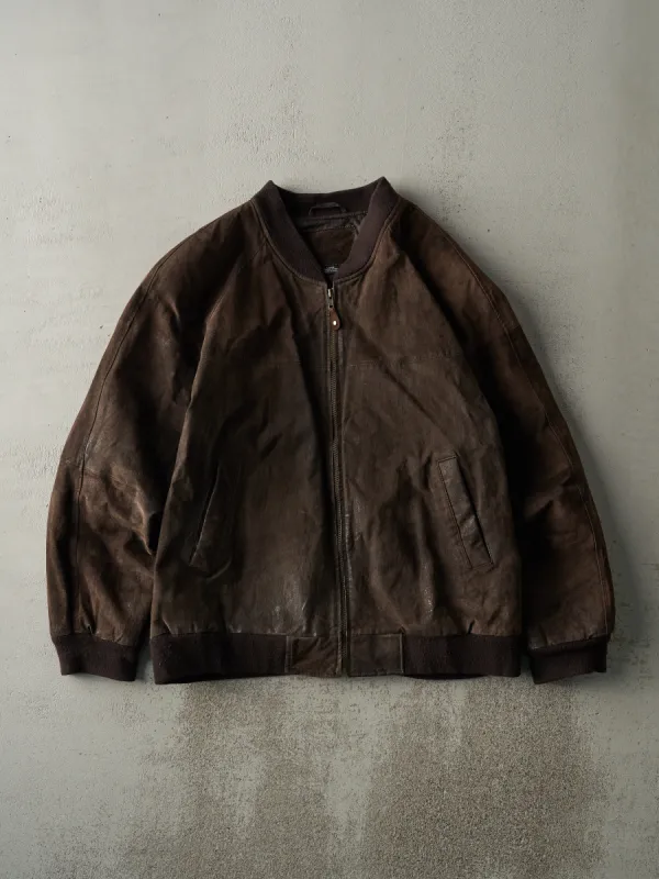 ジャケット・アウター 90s WORKERS HOLIC Leather Bomber Jacket 1990s Black Leather Bomber Jacket Free Shipping - The