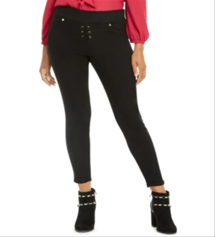 Thalia Sodi Women's Lace up Skinny Jeans Black Size Small sold by Ruumur