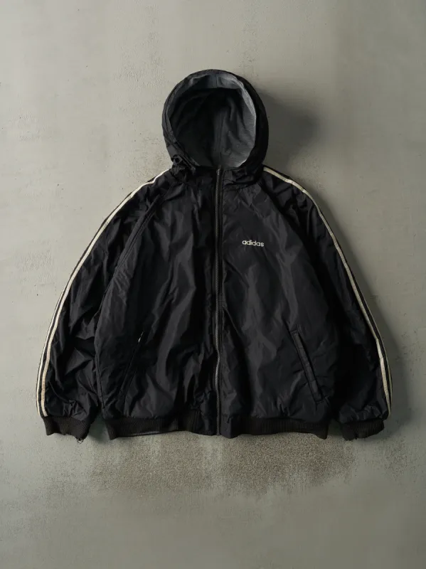 Vintage 90s Black Adidas Reversible Windbreaker Jacket (XL) sold by Rebalance Vintage