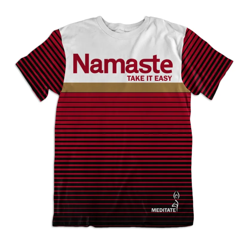 Cotton Unisex Tee - Namaste Take It Easy sold by Flex Living
