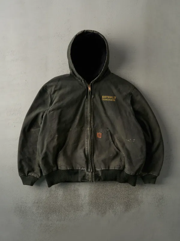 Vintage Y2K Green Carhartt Hooded Workwear Jacket (XXL