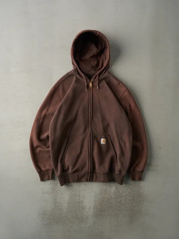 Vintage Y2K Sun Faded Brown Carhartt Zip Up Hoodie (L) sold by Rebalance Vintage