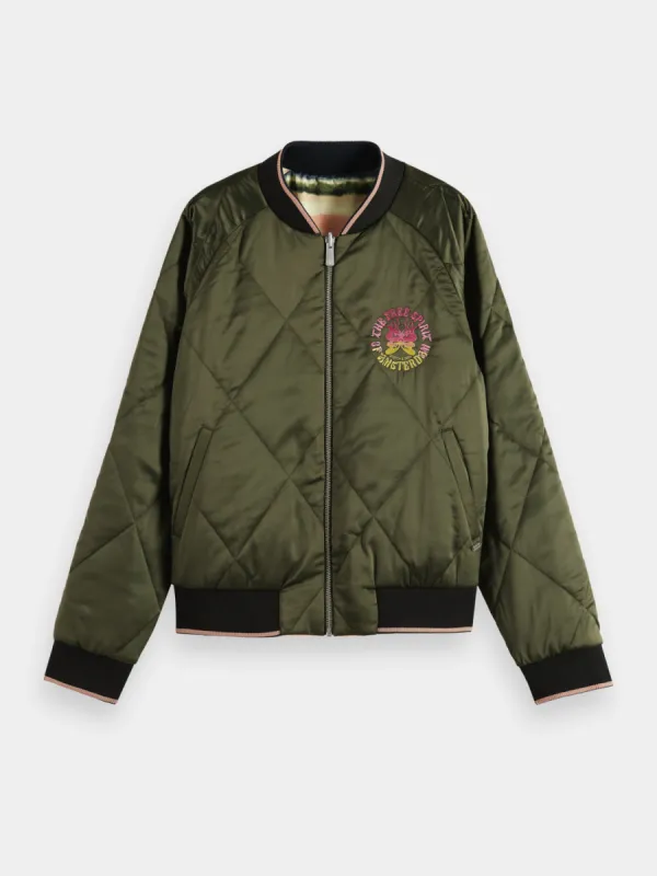 Embroidered bomber jacket sold by Scotch and Soda