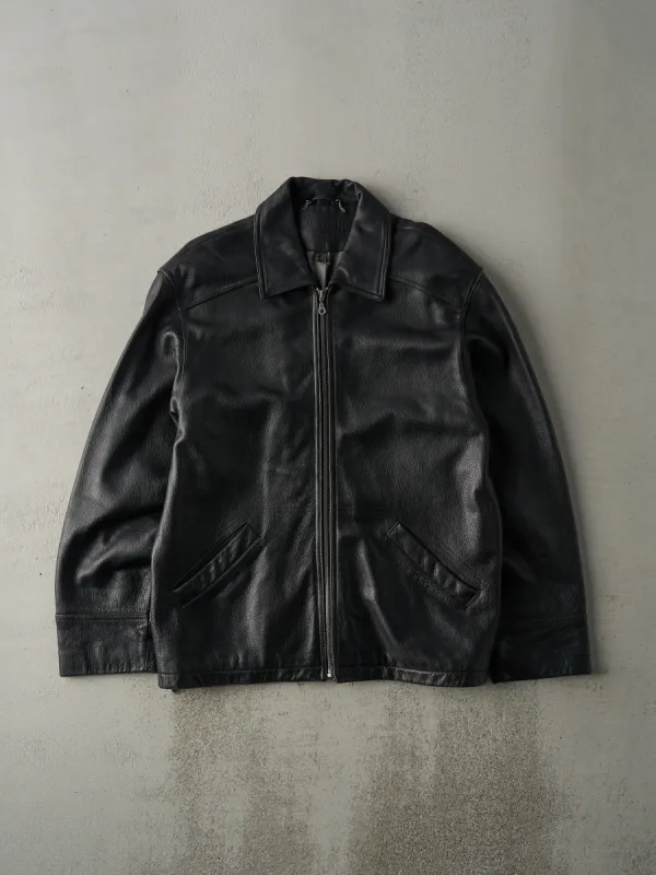 Vintage 90s Black Danier Long Leather Jacket (M) sold by Rebalance Vintage
