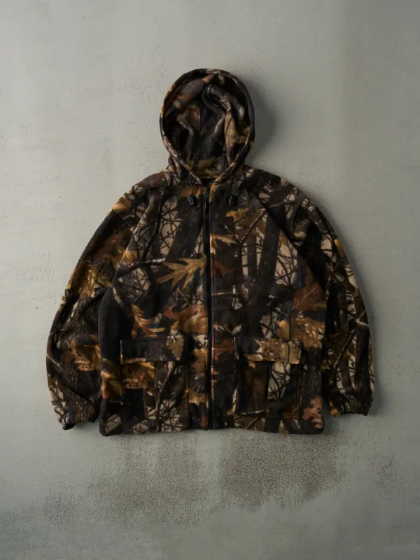 Vintage Y2K Real Tree Camo Fleece Zip Up Hoodie (XL) sold by Rebalance Vintage