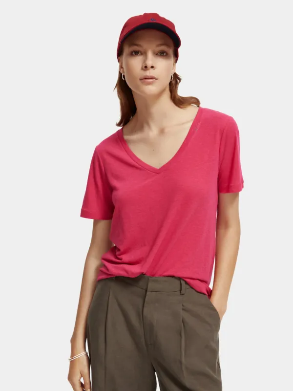 Regular-fit v-neck t-shirt sold by Scotch and Soda