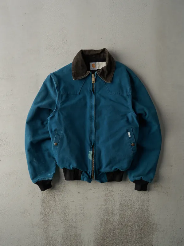 Vintage 90s Teal Blue Carhartt Santa Fe Workwear Jacket (S) sold by Rebalance Vintage