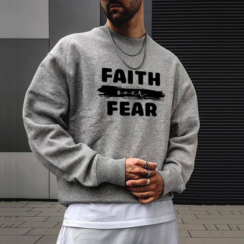 Faith Over Fear Men's Sweatshirt sold by Shopnova