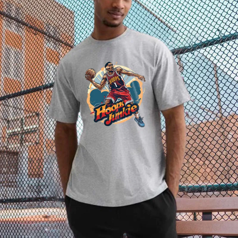 Hoops Junkie Basketball Player Men's Loose Fit T-Shirts sold by Shopnova