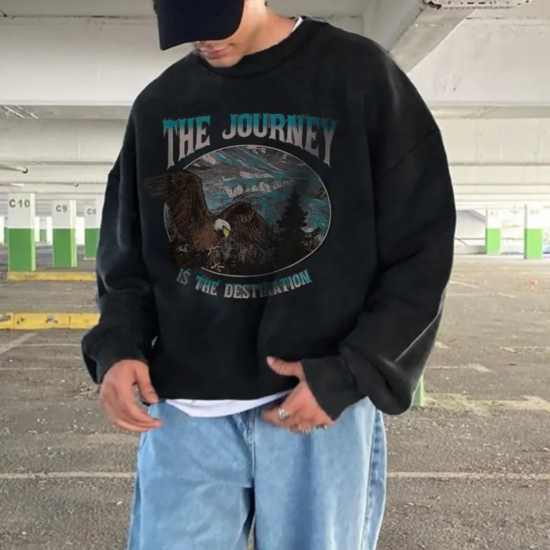Clearance-Men's Crew Neck Fleeced Sweatshirt-S sold by Shopnova