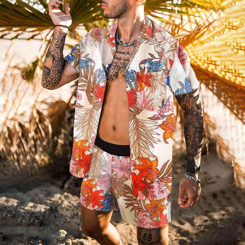 Botanical Print Hawaii Vacation Beach Suit sold by Shopnova