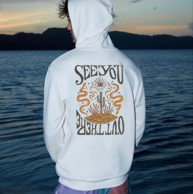 Surfing Graphic Print Men's Fleeced Hoodie sold by Shopnova