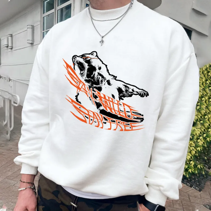 ACE2™ Free And Wild Like A Bear Men's Sweatshirt sold by Shopnova