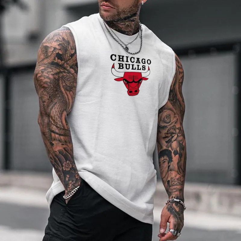 Chicago Bulls Men's Sports Tank Tops-C sold by Shopnova