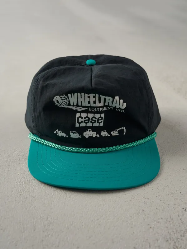 Vintage 80s Black Wheeltrac Equipment LTD Snapback Hat sold by Rebalance Vintage