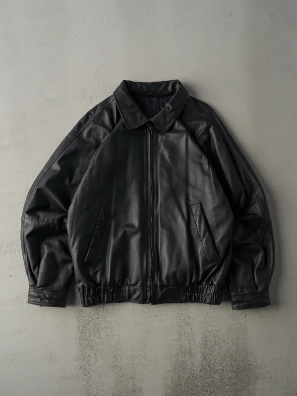 Vintage 90s Black Joes Casual Leather Jacket (M/L) sold by Rebalance Vintage