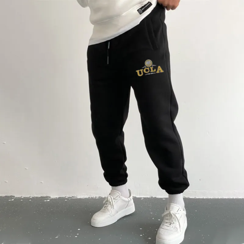 UCLA Men's Streetwear Elastic Waistband Fleece Sweatpants sold by Shopnova