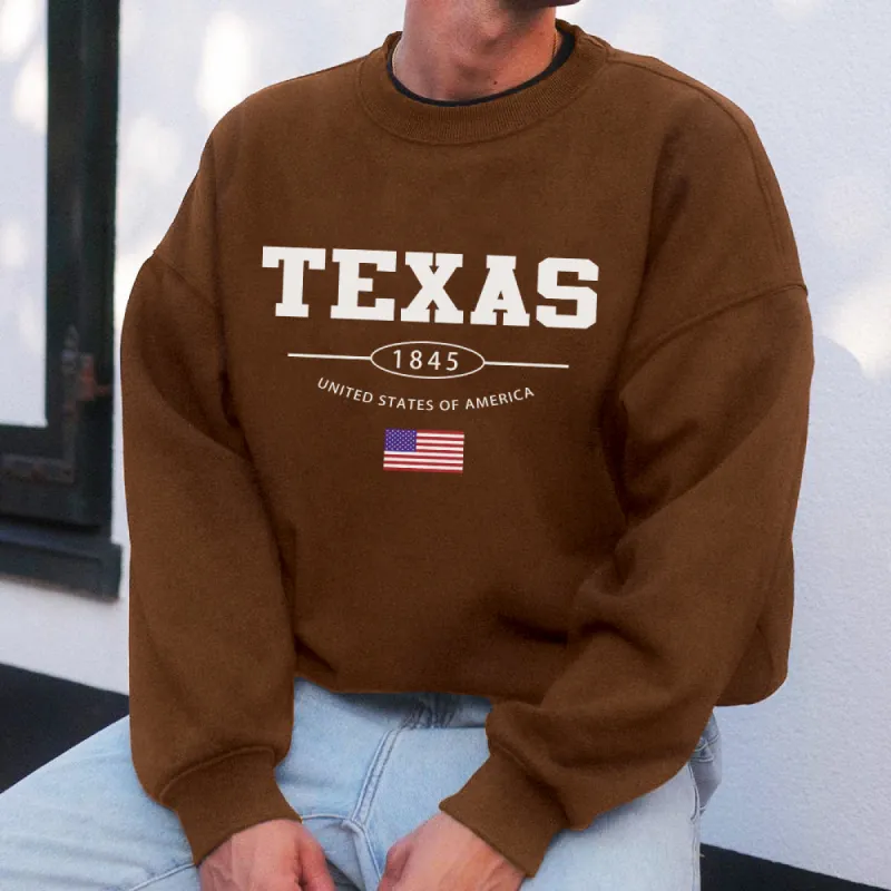 Texas 1845 Men's Casual Pullover Sweatshirts sold by Shopnova