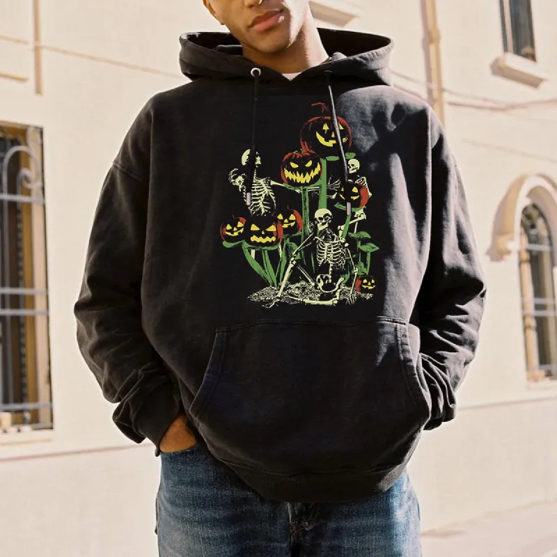 Skull Graphic Print Men's Hoodie Sweatshirt sold by Shopnova