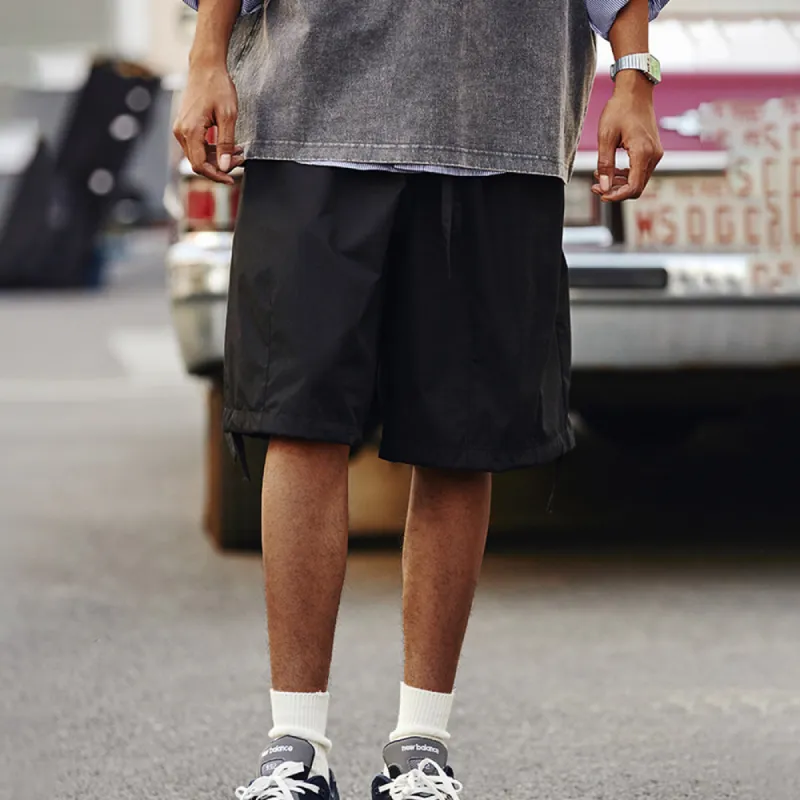 Pleated Workwear Simple Solid Color Woven Men's Shorts sold by Shopnova