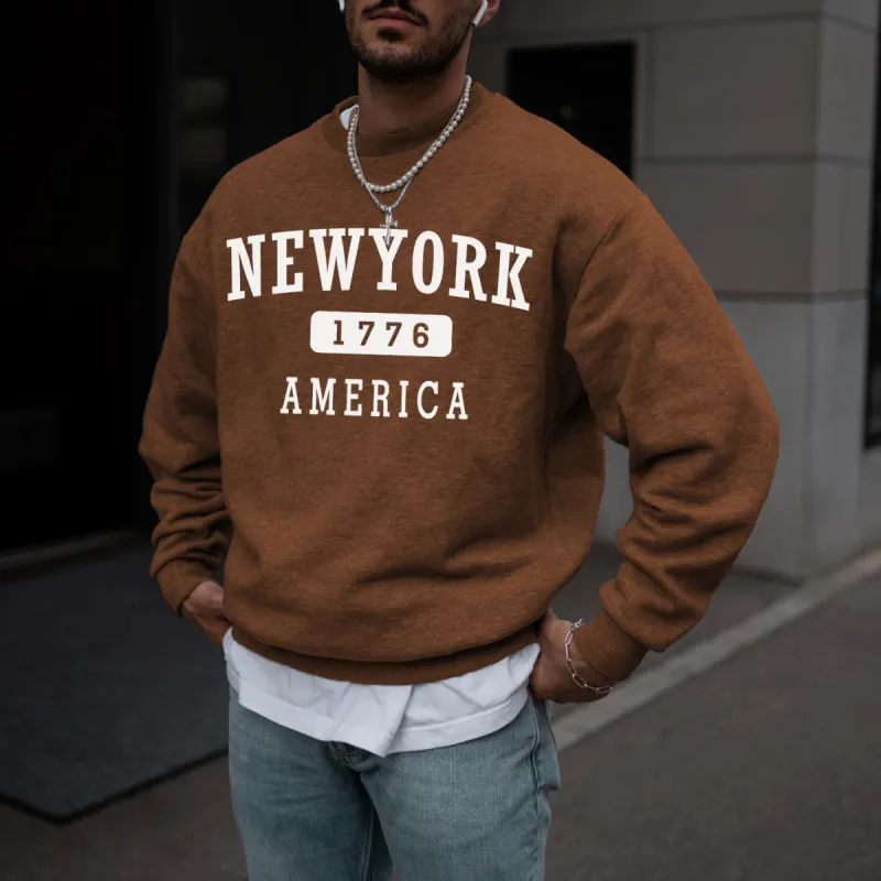 New York 1776 Men's Casual Pullover Sweatshirts sold by Shopnova