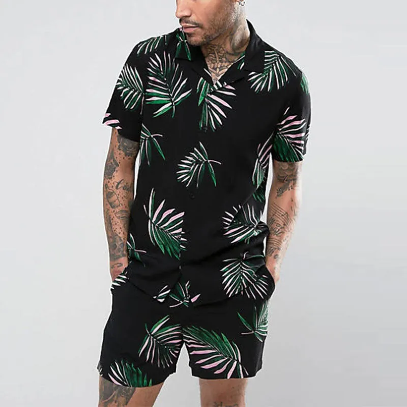 Men's Leaf Casual Holiday Two-Piece Set sold by Shopnova