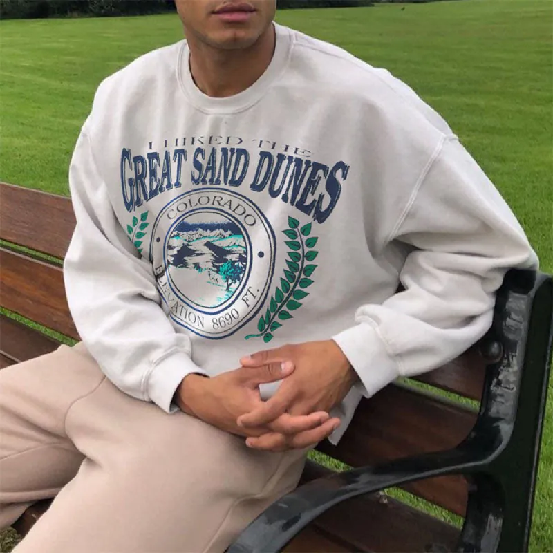 I Hiked The Great Sand Dunes Graphic Print Sweatshirt sold by Shopnova