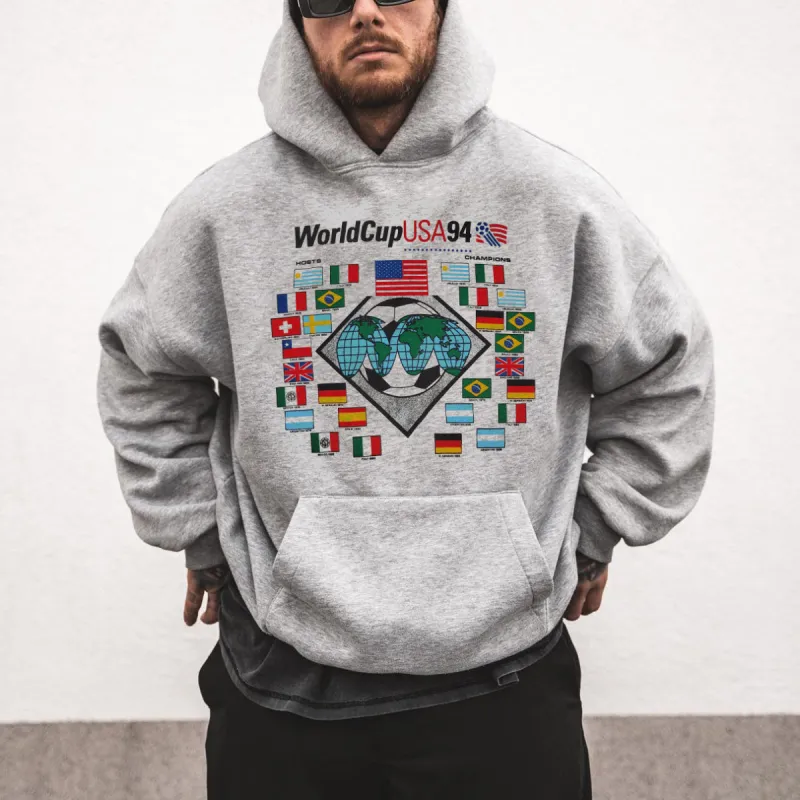 FIFA World Cup 1994 USA  Men's Fashion Fleece Hoodie 320g sold by Shopnova