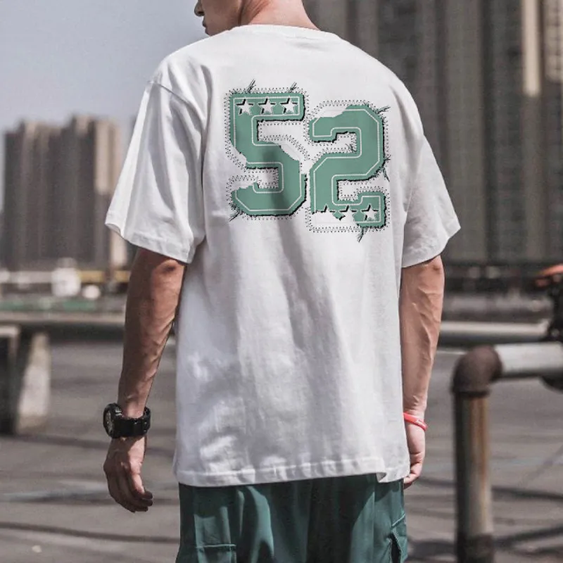 Digital Graphic Print Casual Loose Men's T-Shirt sold by Shopnova