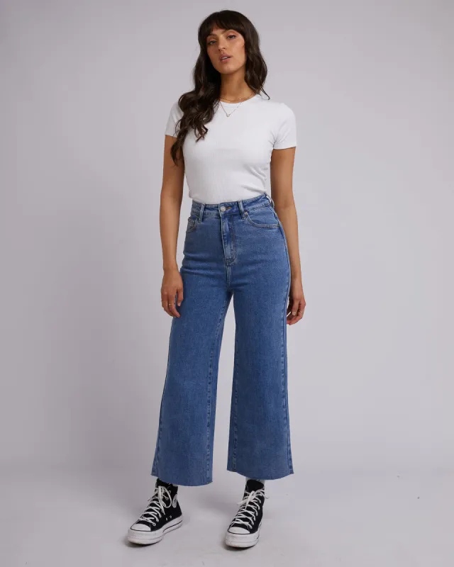 All About Eve Charlie High Rise Wide Leg Jean Dark Blue sold by Shine On