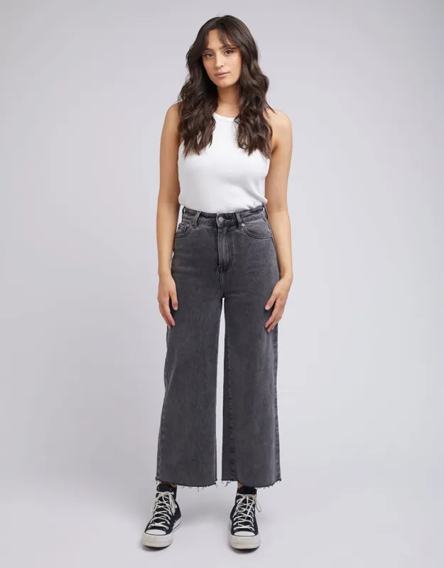 All About Eve Charlie High Rise Wide Leg Jean Washed Black sold by Shine On