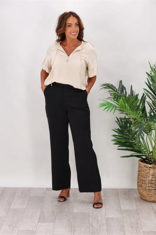 Shine On Label Alivia Tailored Pants Black sold by Shine On
