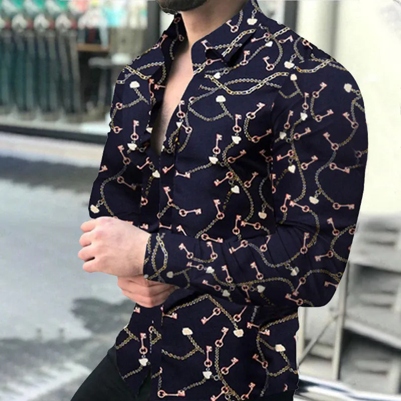 Casual Long-sleeved Printed Shirt sold by Shopnova